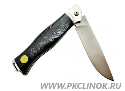 Нож Складной Черный ВОЛК. s390. 70 HRC