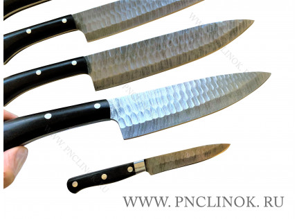 Набор кованых кухонных ножей "Каменный Век"