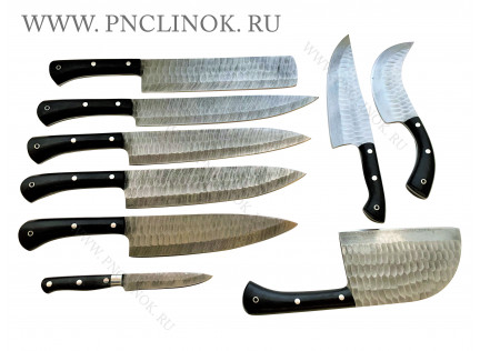 Набор кованых кухонных ножей "Каменный Век"